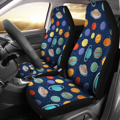 Planet With Star Print Design LKS303 Car Seat Covers