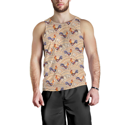 Chicken Boho Style Pattern Men Tank Top