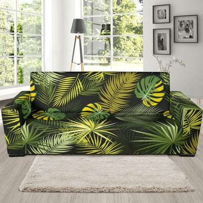 Palm Leaf Pattern Print Design A05 Sofa Slipcover