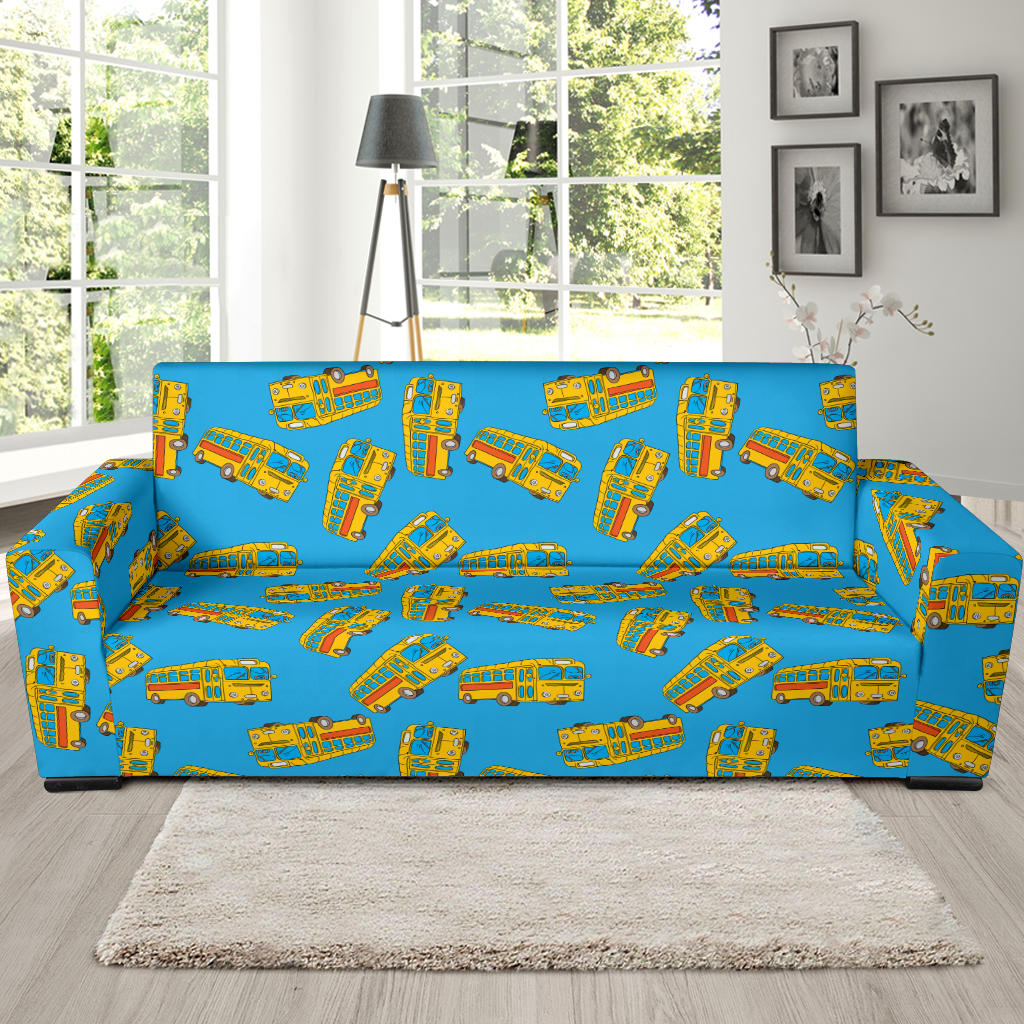 School Bus Print Design LKS302 Sofa Slipcover