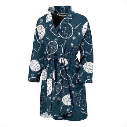 Sea Turtle Print Design LKS3015 Men Bathrobe