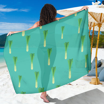 Leek Pattern Print Design 01 Sarong Pareo Wrap
