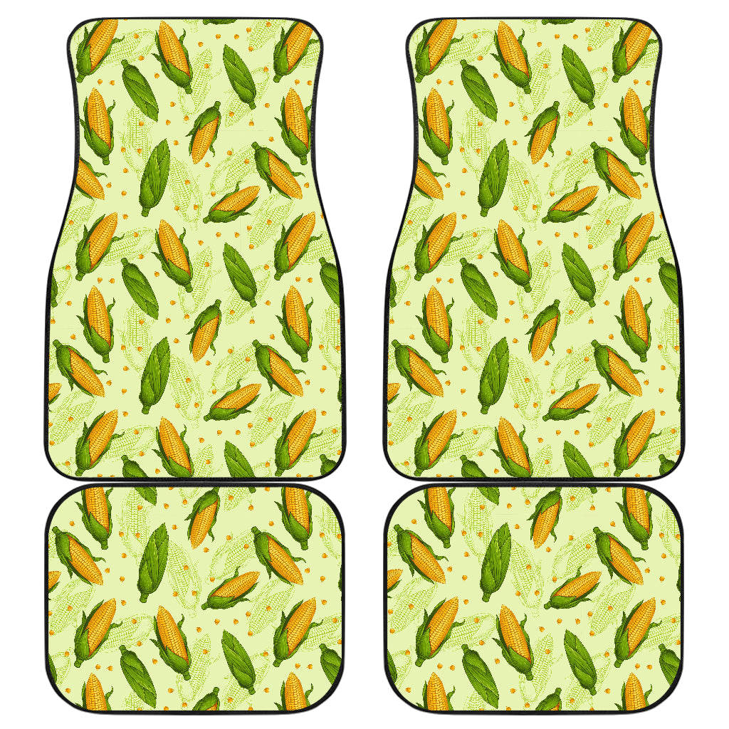 Agricultural Fresh Corn cob Print Pattern Car Floor Mats Front Back