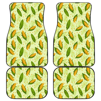 Agricultural Fresh Corn cob Print Pattern Car Floor Mats Front Back