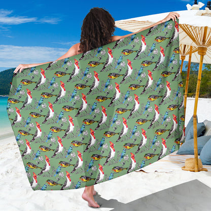 Birds Pattern Print Design 07 Sarong Pareo Wrap