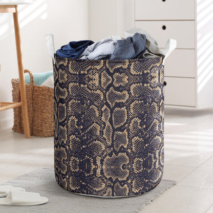 Snake Skin Pattern Print Laundry Basket
