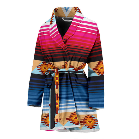 Mexican Pattern Print Design 03 Women Bathrobe