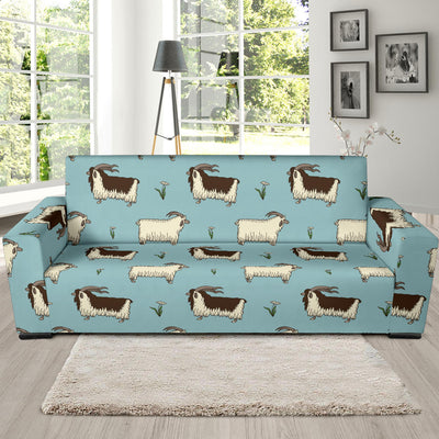 Goat Pattern Print Design 02 Sofa Slipcover