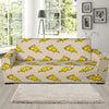 Pizza Pattern Print Design A04 Sofa Slipcover