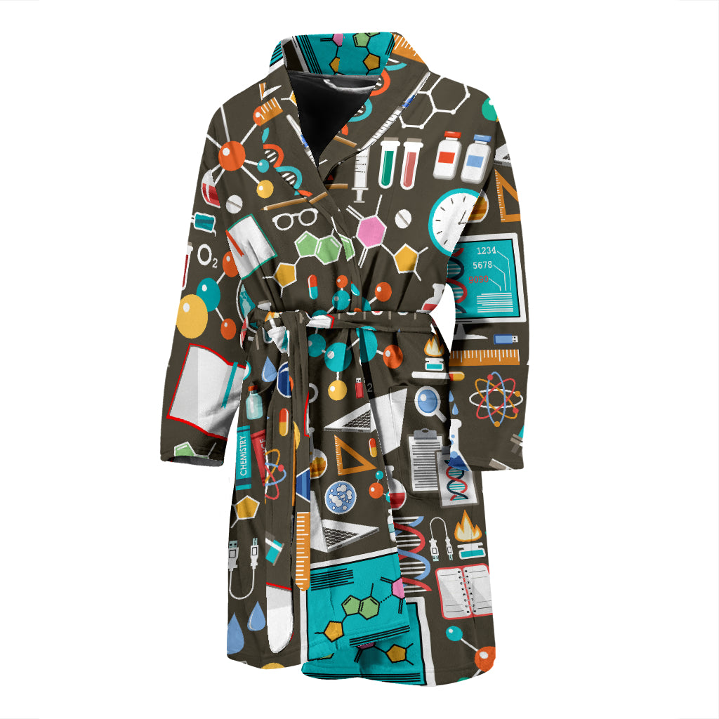 Science Print Design LKS303 Men Bathrobe