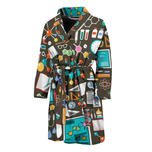 Science Print Design LKS303 Men Bathrobe