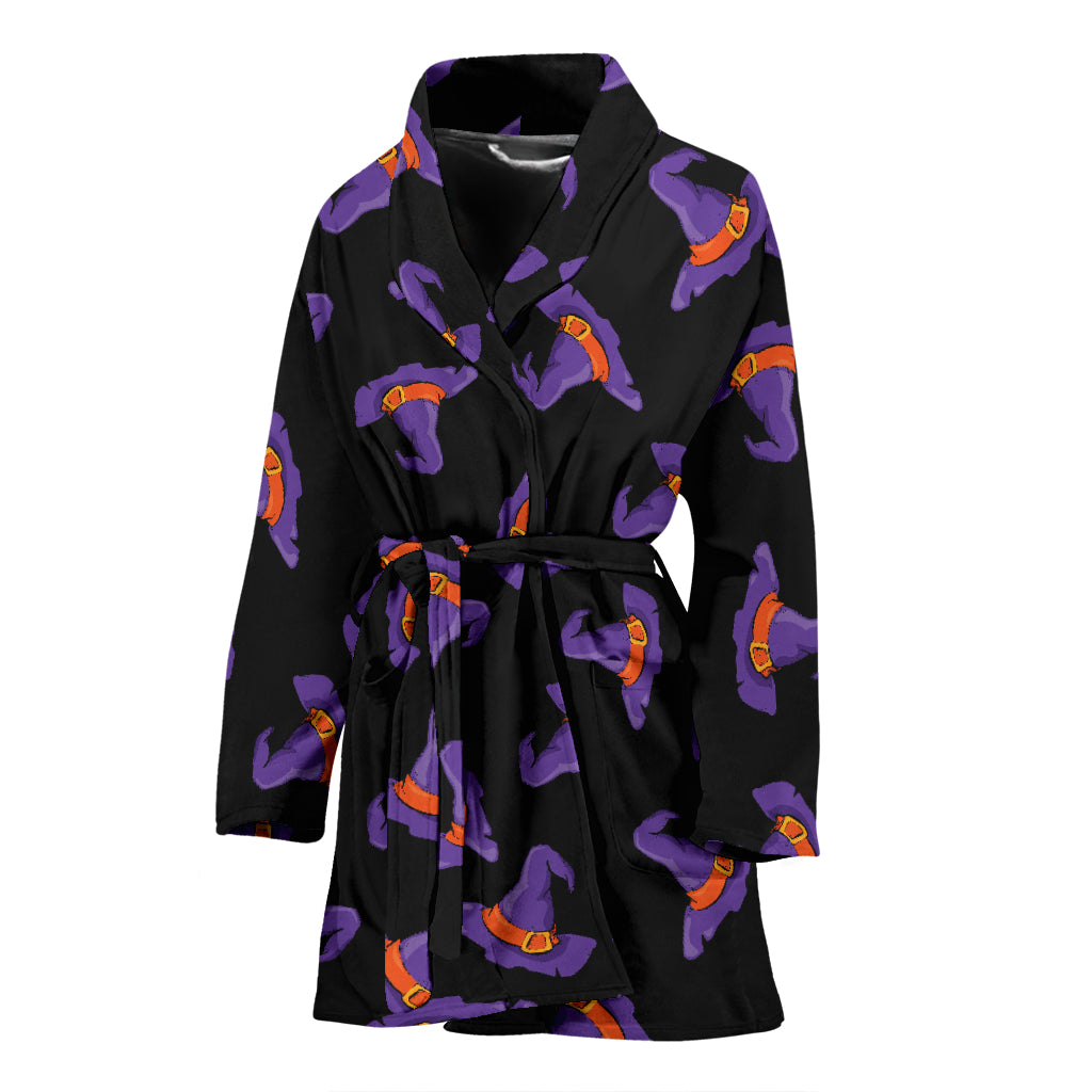 Witch Hat Print Design LKS304 Women Bathrobe
