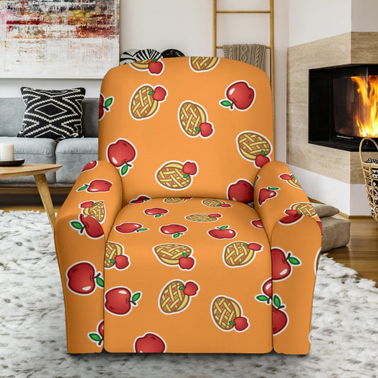 Apple Pie Pattern Print Design 02 Recliner Slipcover with Pocket