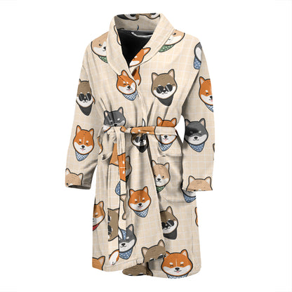 Shiba Inu Print Design LKS3010 Men Bathrobe