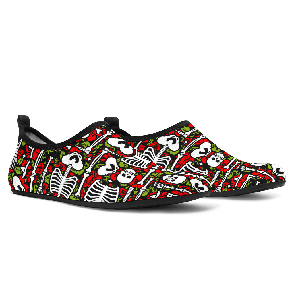Skeleton Pattern Print Aqua Water Shoes