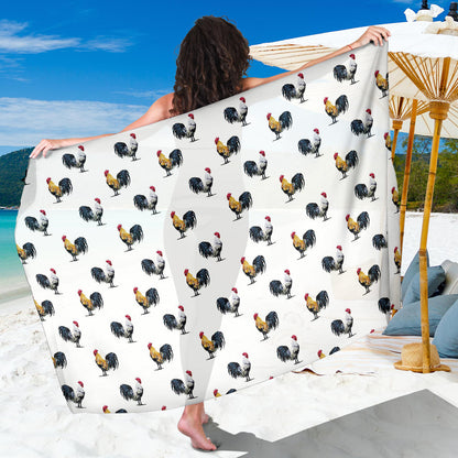 Chicken Pattern Print Design 02 Sarong Pareo Wrap