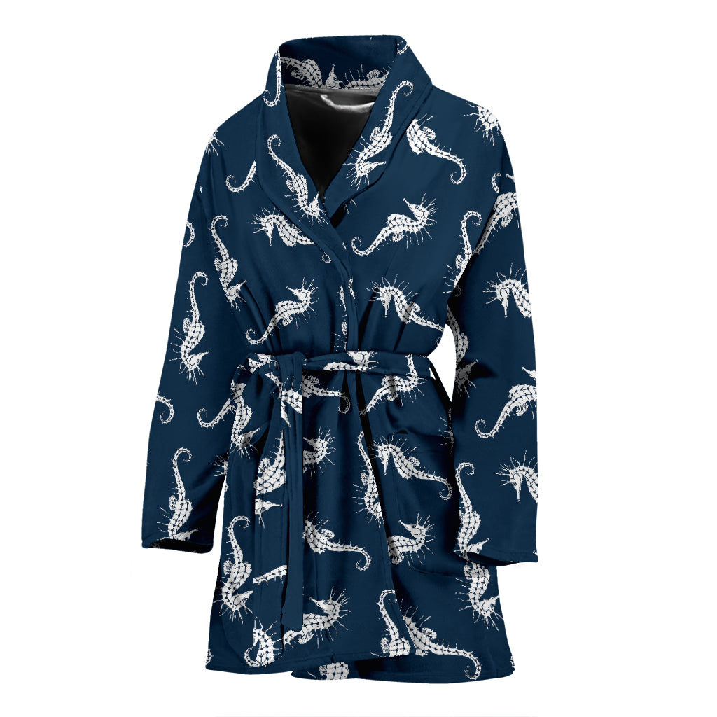 SeaHorse Print Design LKS402 Women Bathrobe