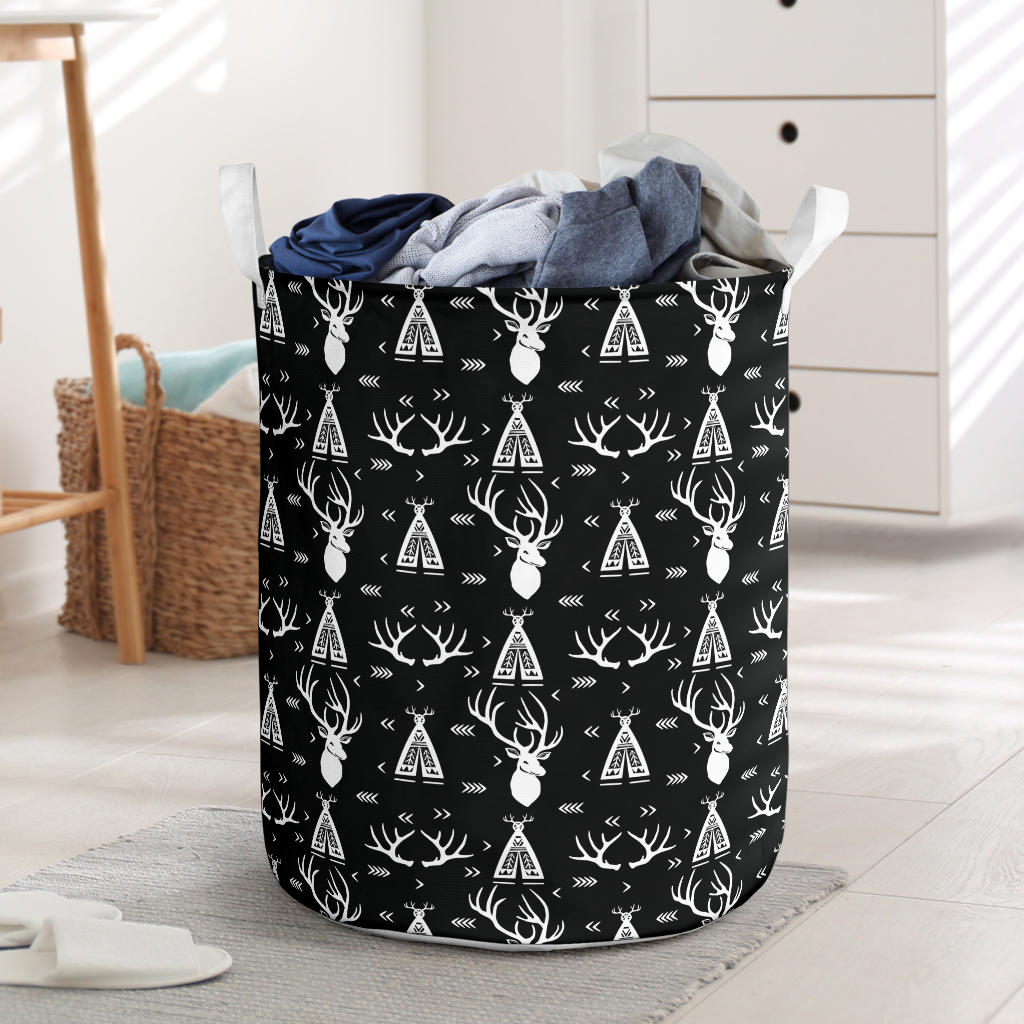 Deer Native Indian Print Pattern Laundry Basket