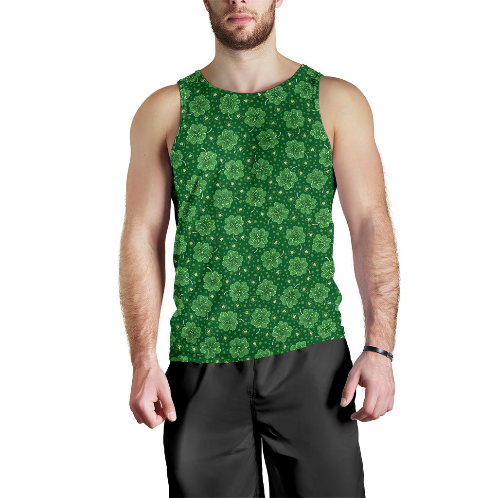Shamrock Design Print Men Tank Top