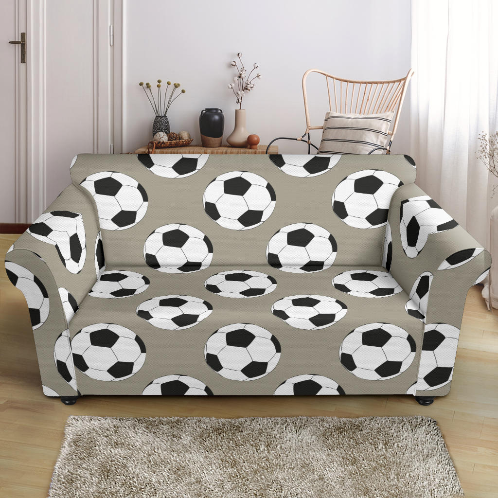 Soccer Ball Print Design LKS302 Loveseat Couch Slipcover