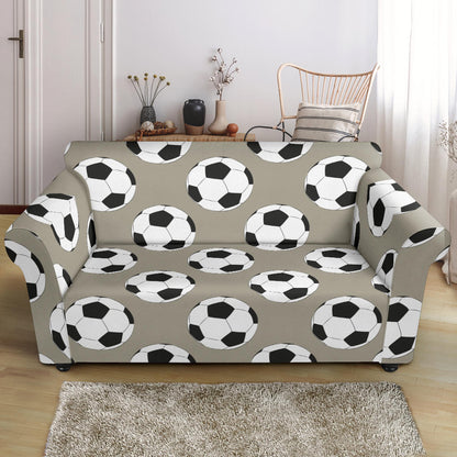 Soccer Ball Print Design LKS302 Loveseat Couch Slipcover