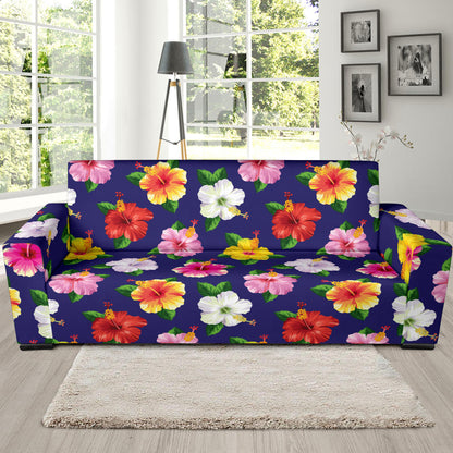 Hibiscus Colorful Print Design LKS301 Sofa Slipcover