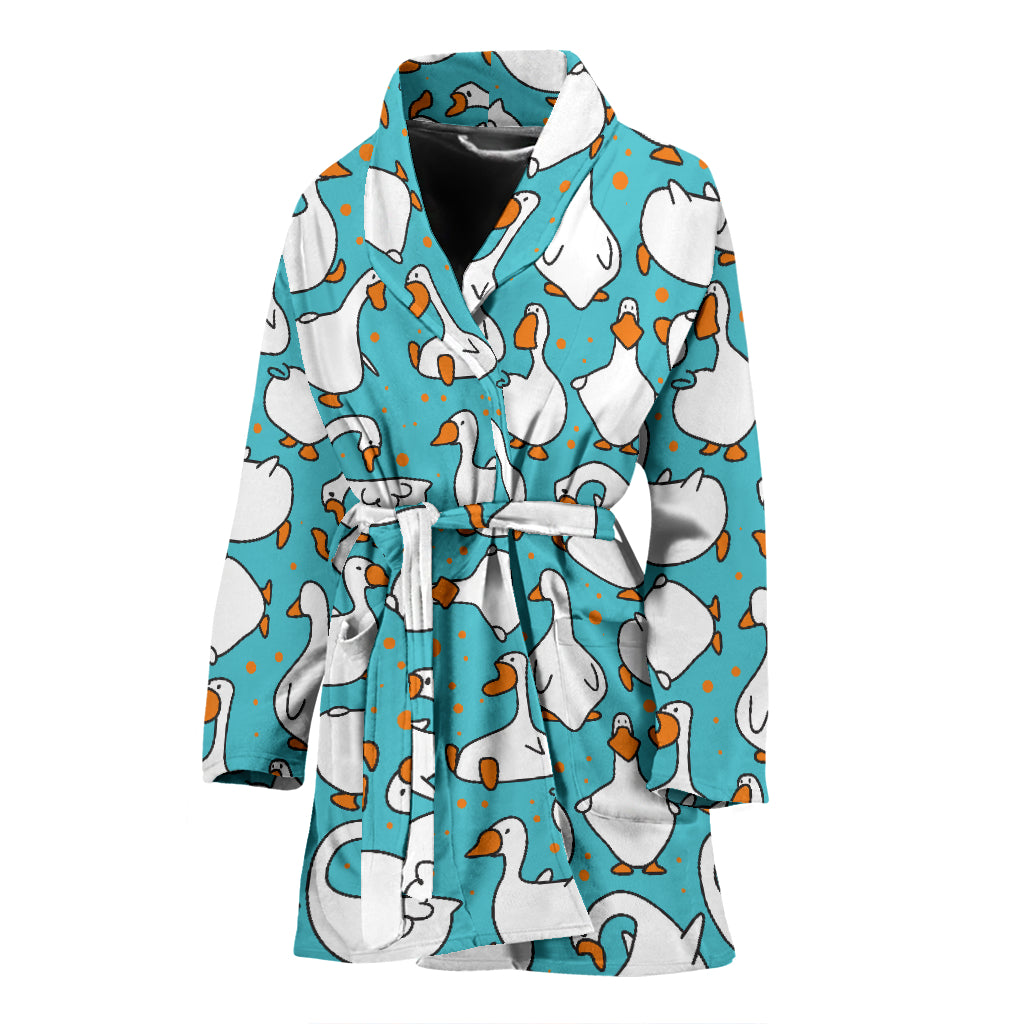 Goose Print Design LKS403 Women Bathrobe