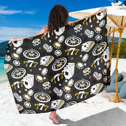 Casino Pattern Print Design 05 Sarong Pareo Wrap