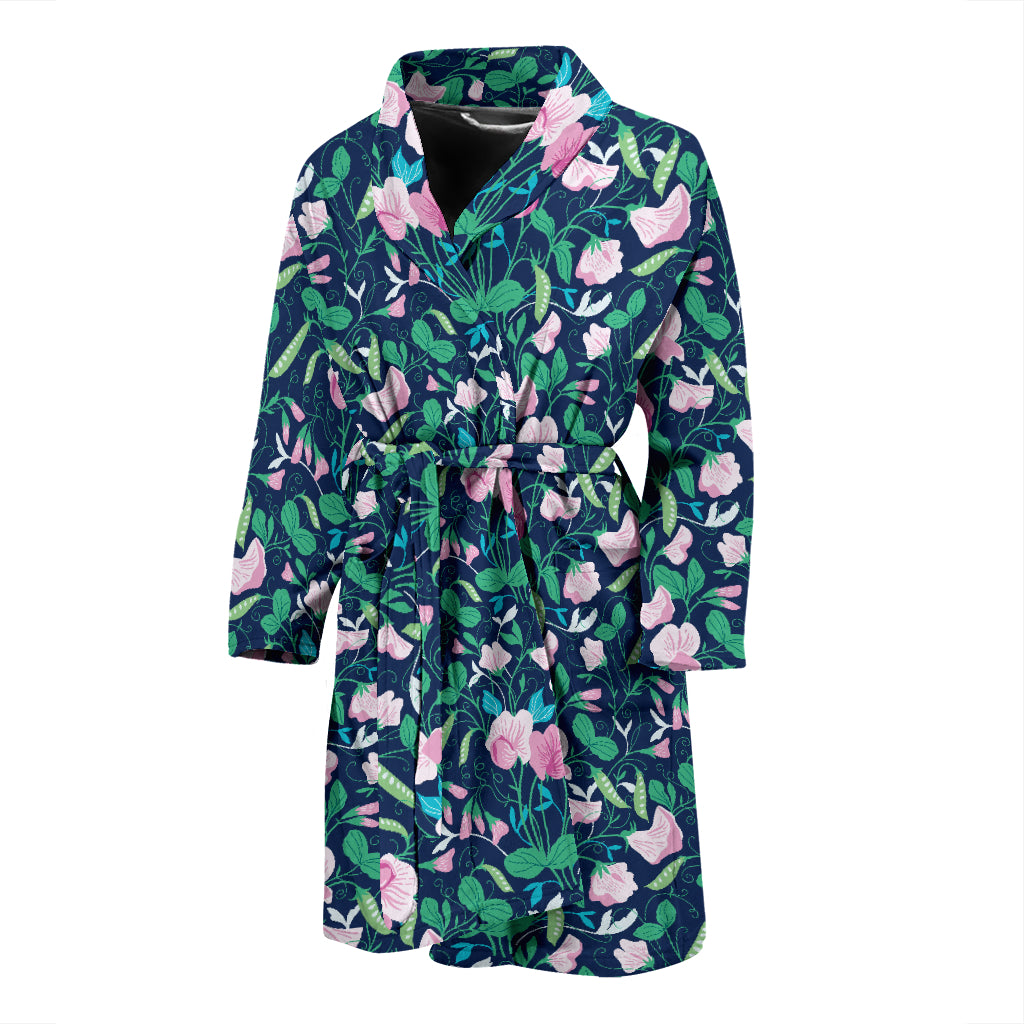 Sweet Pea Print Design LKS303 Men Bathrobe