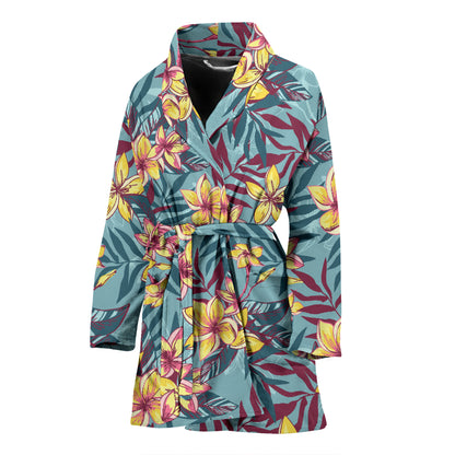 Summer Floral Print Design LKS304 Women Bathrobe
