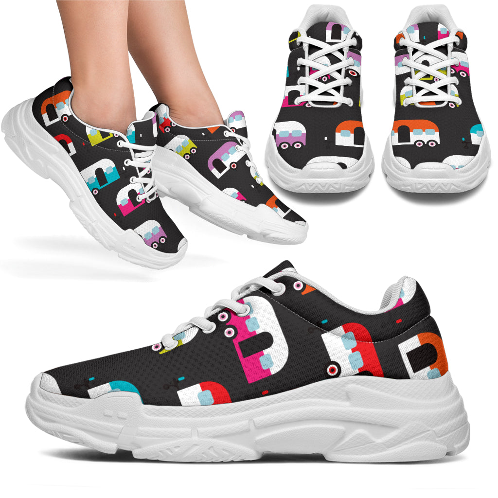 Camper Caravan Pattern Chunky Sneakers