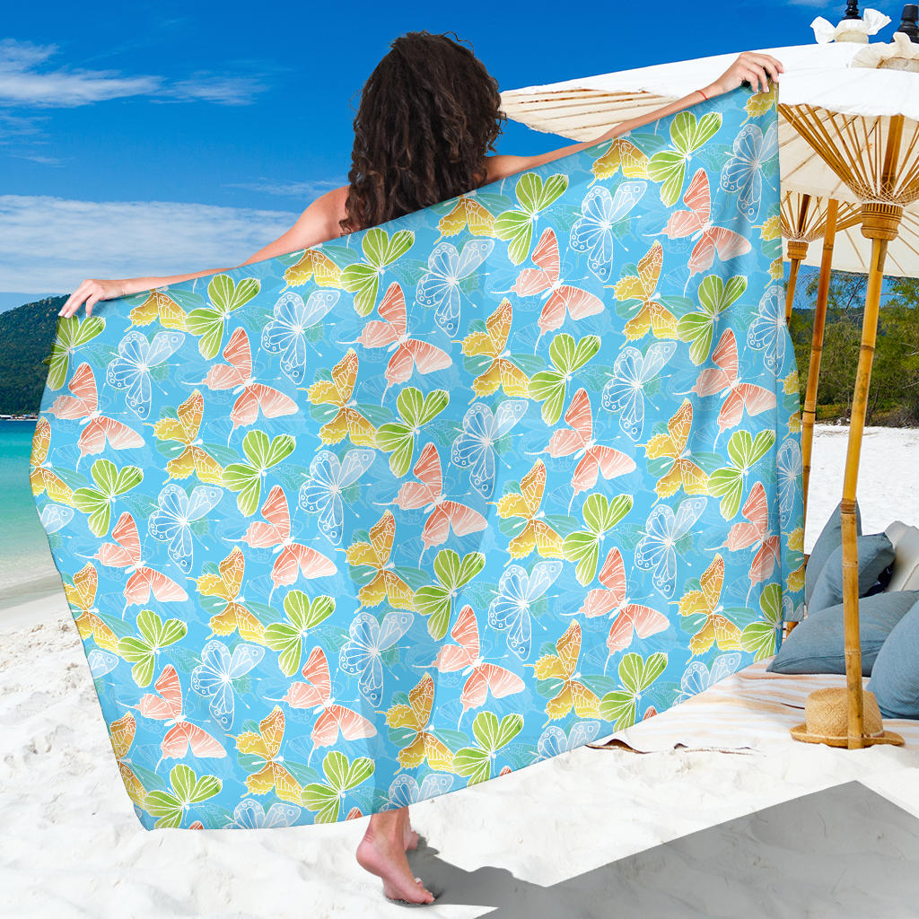 Butterfly Pattern Print Design 05 Sarong Pareo Wrap