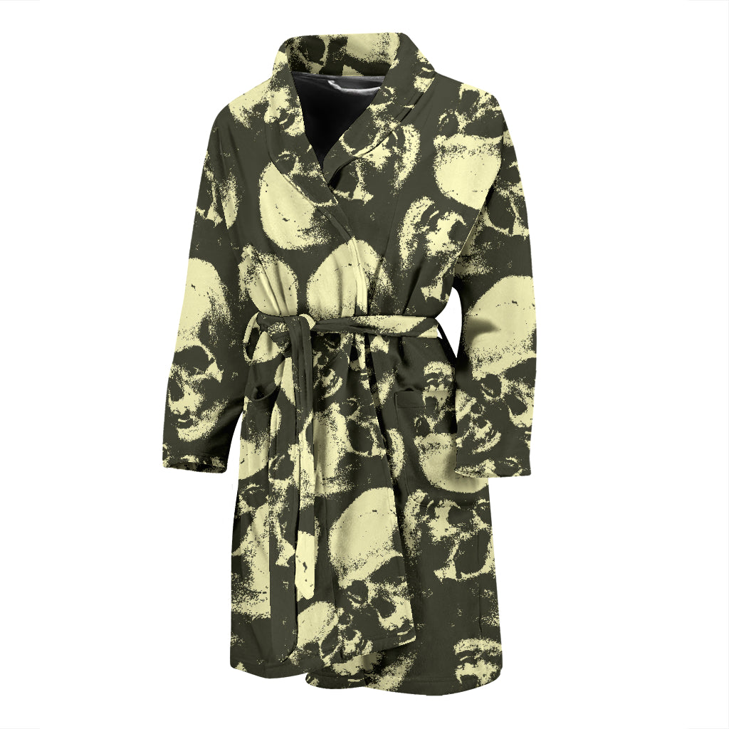 Skull Print Design LKS302 Men Bathrobe