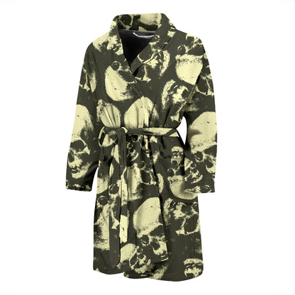 Skull Print Design LKS302 Men Bathrobe