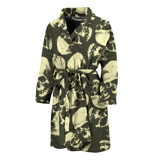 Skull Print Design LKS302 Men Bathrobe