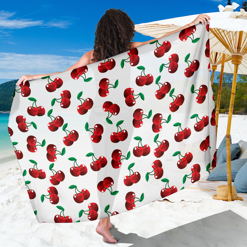 Cherry Pattern Print Design 01 Sarong Pareo Wrap