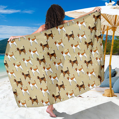 Beagle Pattern Print Design 01 Sarong Pareo Wrap