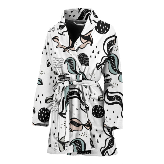 Skunk Print Design LKS303 Women Bathrobe