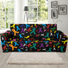 Cancer Awareness Pattern Print Design 03 Sofa Slipcover