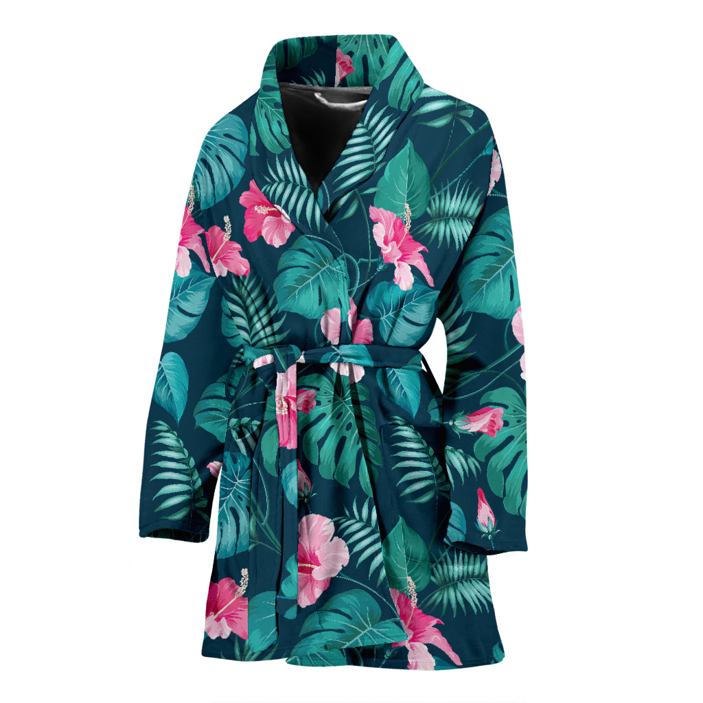 Summer Floral Print Design LKS301 Women Bathrobe