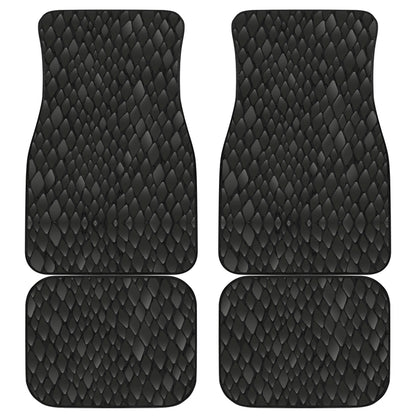 Snake Skin Black Print Car Floor Mats Front Back
