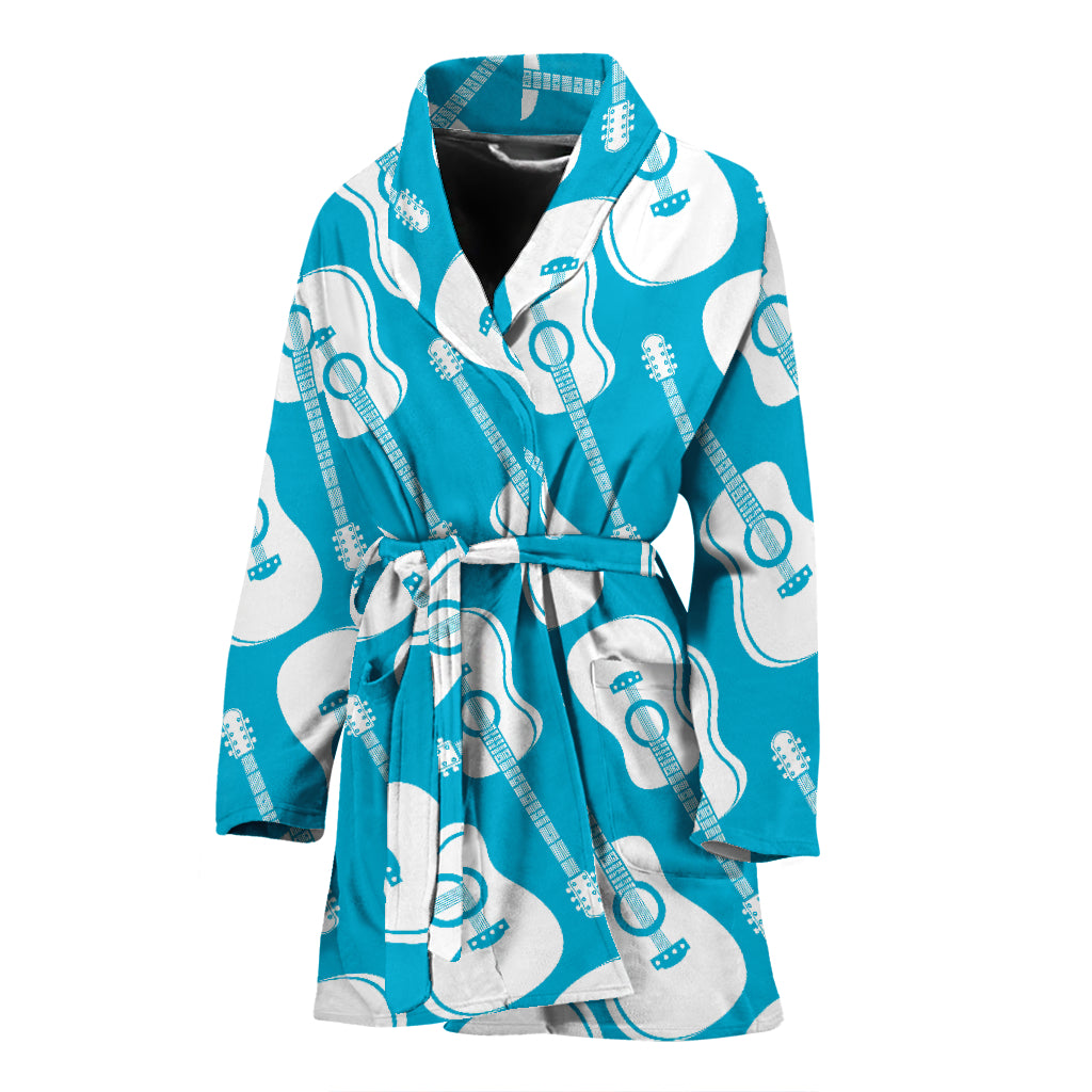 Acoustic Guitar Print Design LKS404 Women Bathrobe