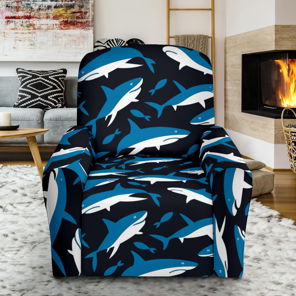 Shark Print Design LKS303 Recliner Slipcover with Pocket