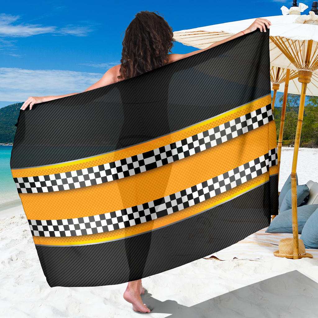 Checkered Pattern Print Design 01 Sarong Pareo Wrap