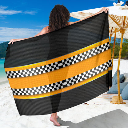 Checkered Pattern Print Design 01 Sarong Pareo Wrap