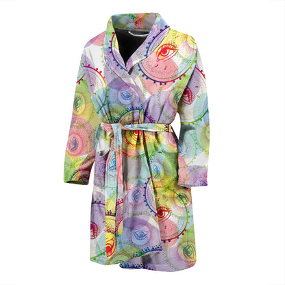 Third Eye Print Design LKS303 Men Bathrobe