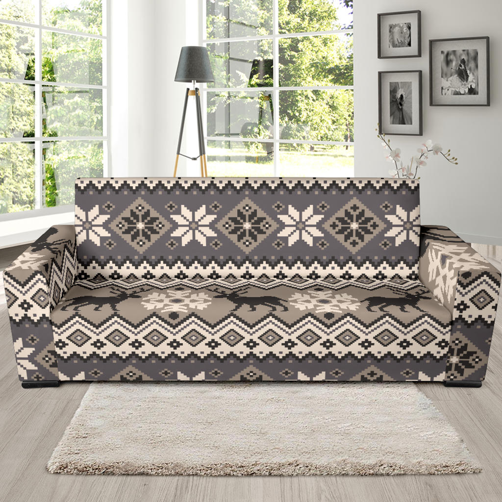 Nordic Pattern Print Design A01 Sofa Slipcover