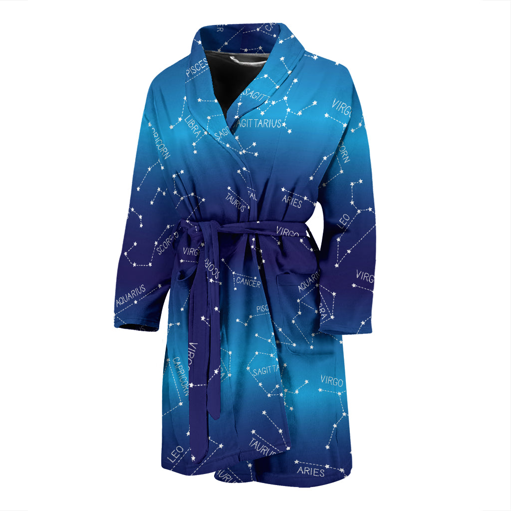 Virgo Print Design LKS302 Men Bathrobe