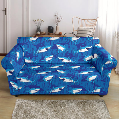Shark Print Design LKS308 Loveseat Couch Slipcover