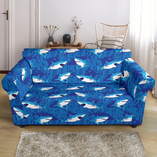 Shark Print Design LKS308 Loveseat Couch Slipcover